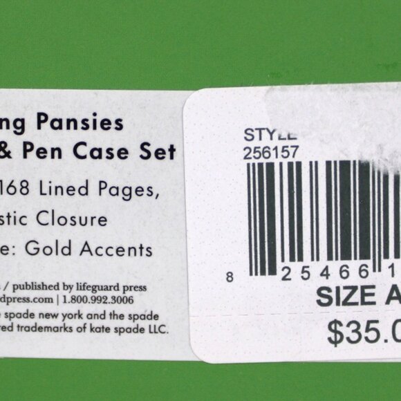 Kate Spade New York “Spring Pansies” Journal and Pen Case Set - Picture 4 of 4